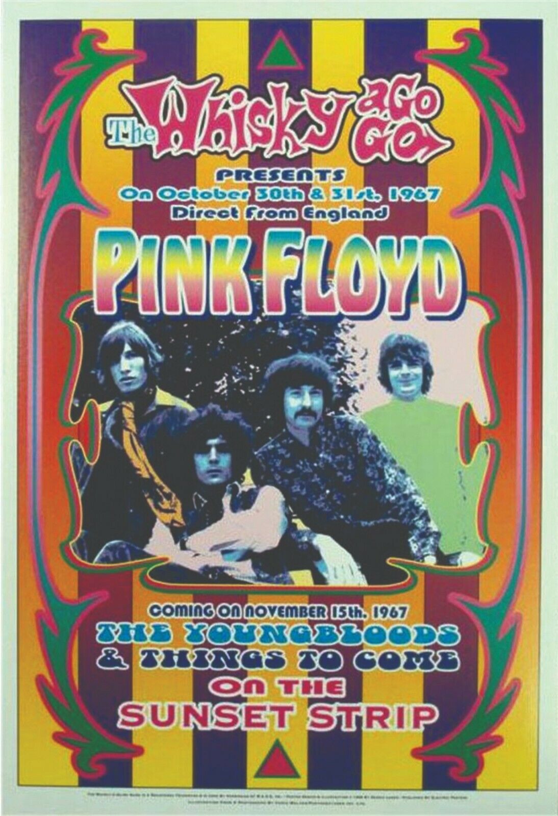 Pink Floyd Reproduction 8.50" X 11" Concert Poster Free Top Loader