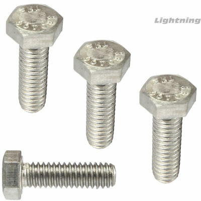 1/4"-20 Hex Head Cap Screws Tap Bolts 304 Stainless Steel Fully Threaded Qty 25
