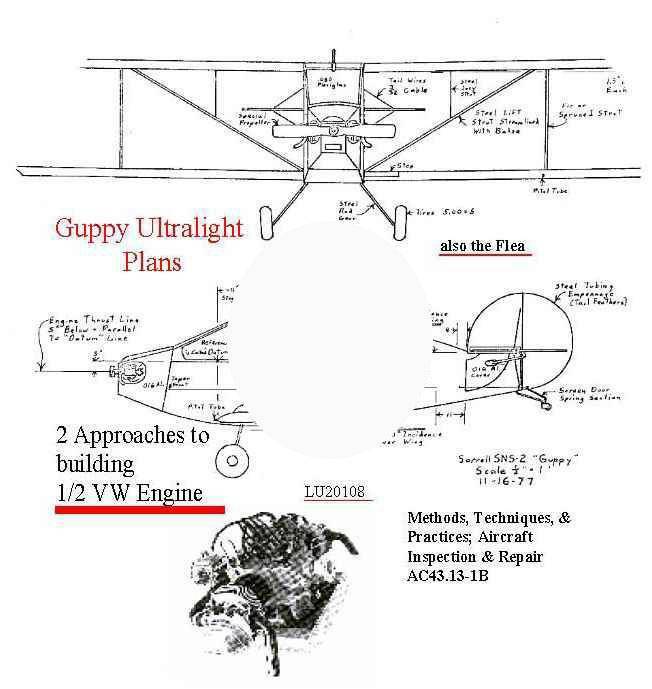 Guppy Aircraft Plans &1/2 Vw Plans  + Many Extras. Buy American