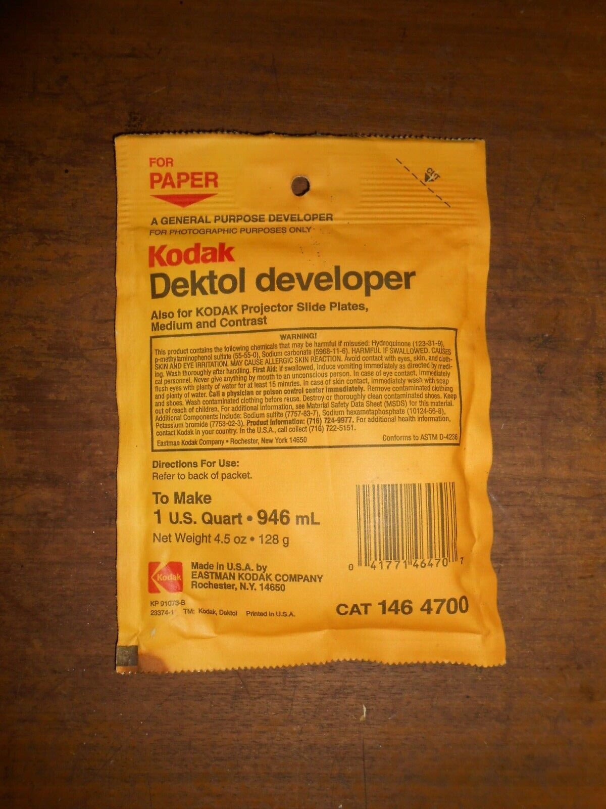 New Kodak Dektol Developer Powder Dark Room B&w Photography 35mm Film 4.5 Oz