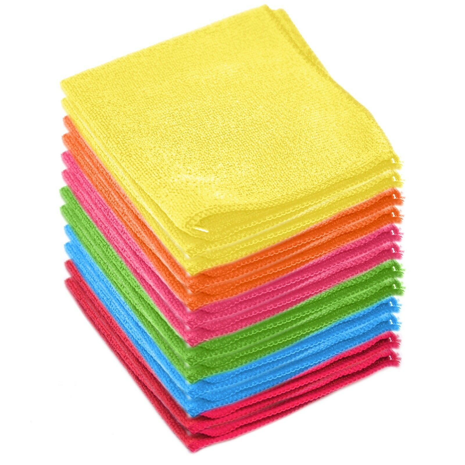 Microfiber Cleaning Cloth Towel Absorbent No Scratch Polishing Detailing Rags