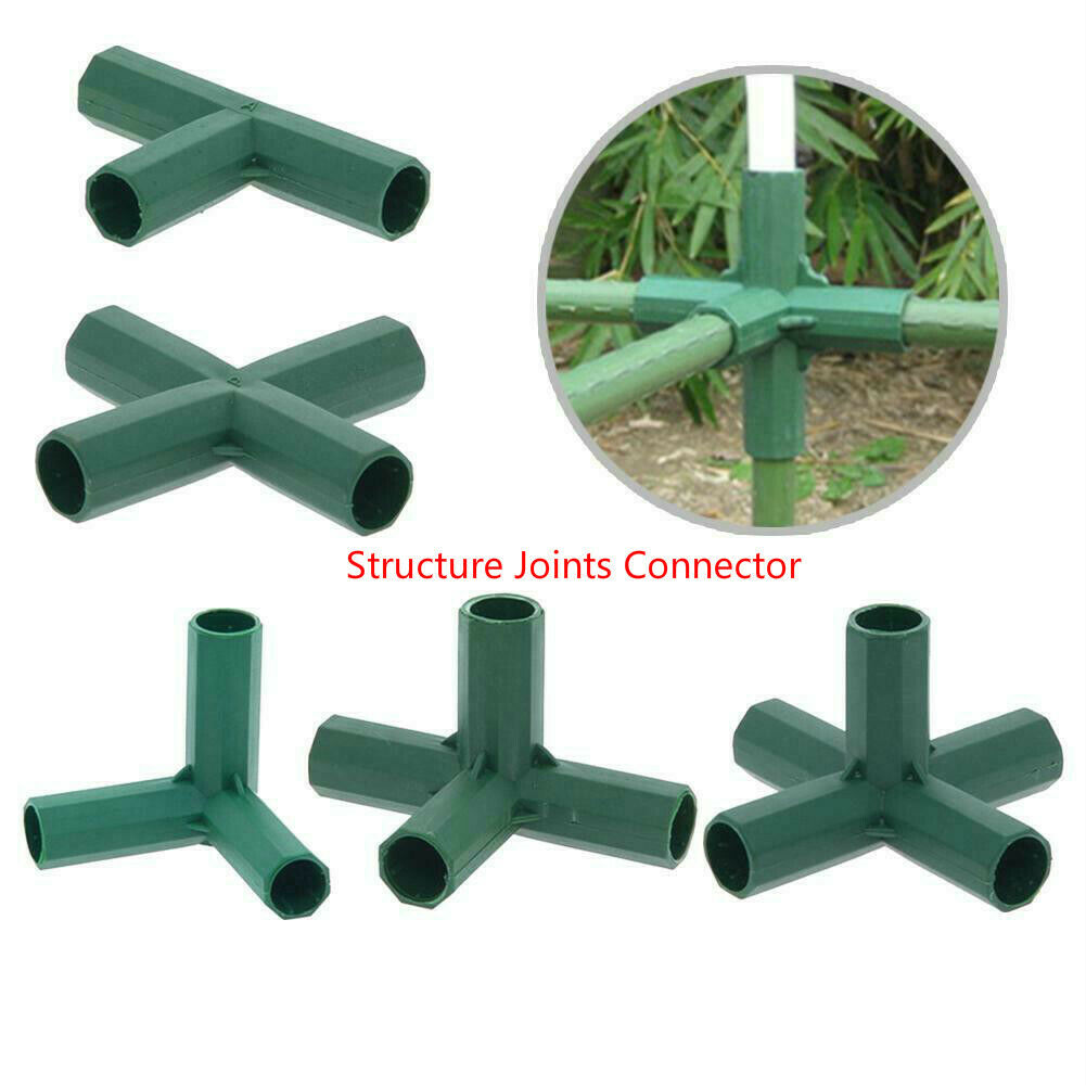 1/2/4x Greenhouse Plant Awning Structure Joints Connector Plastic Pipe Bracket