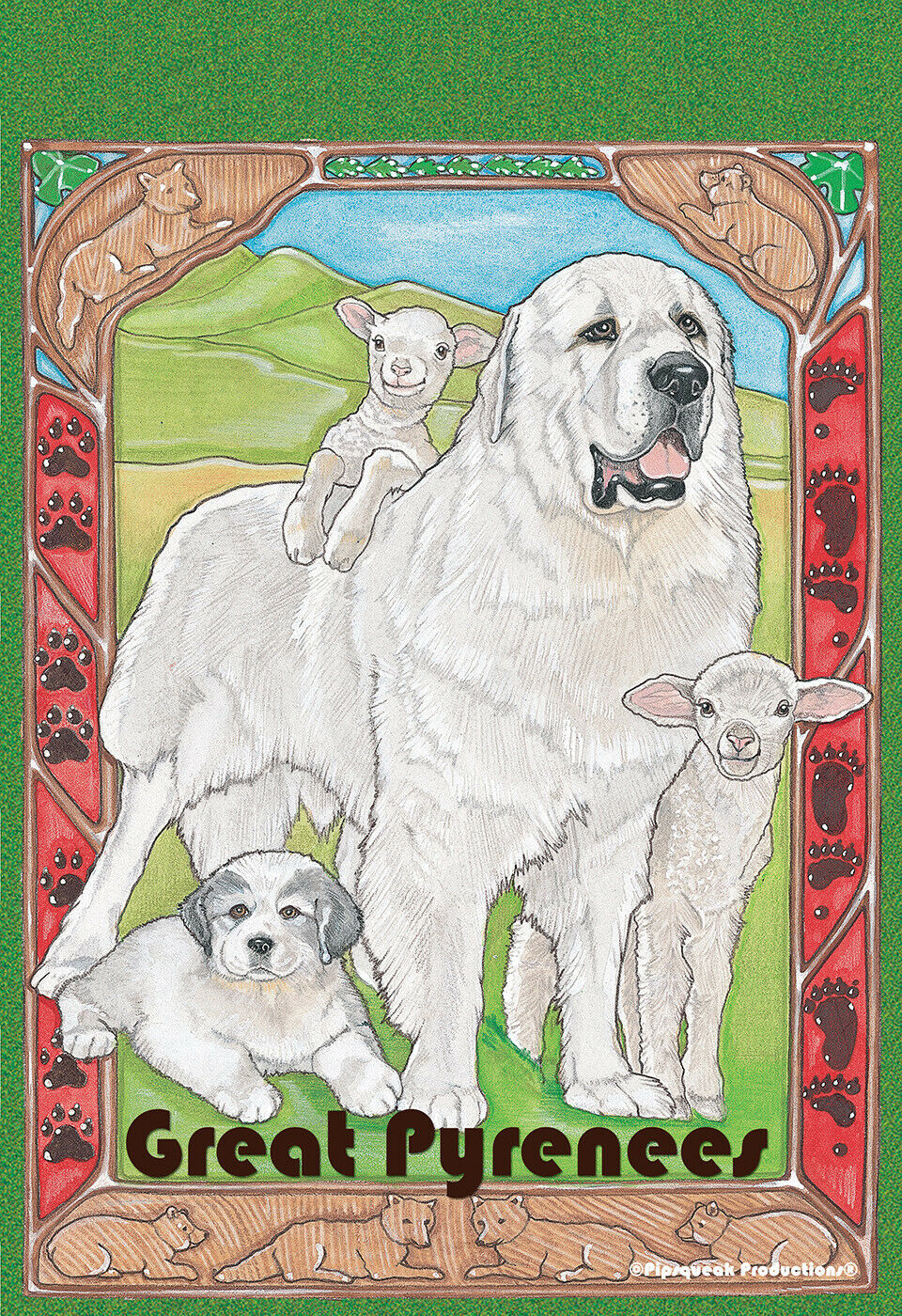 Pipsqueak House Flag - Great Pyrenees 49967