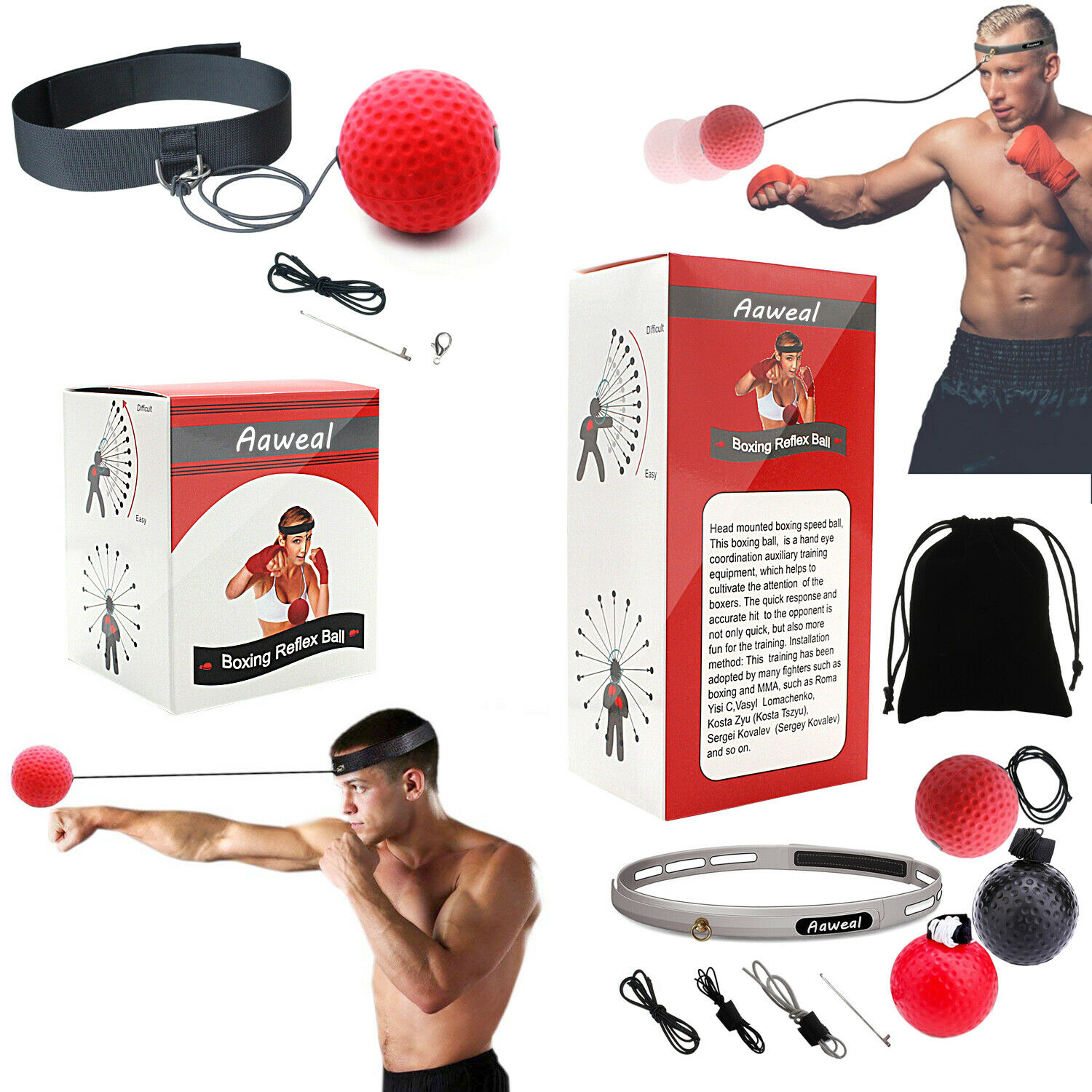 Mma Boxing Fight Ball With Head Band For Reflex Speed Training Punching Exercise