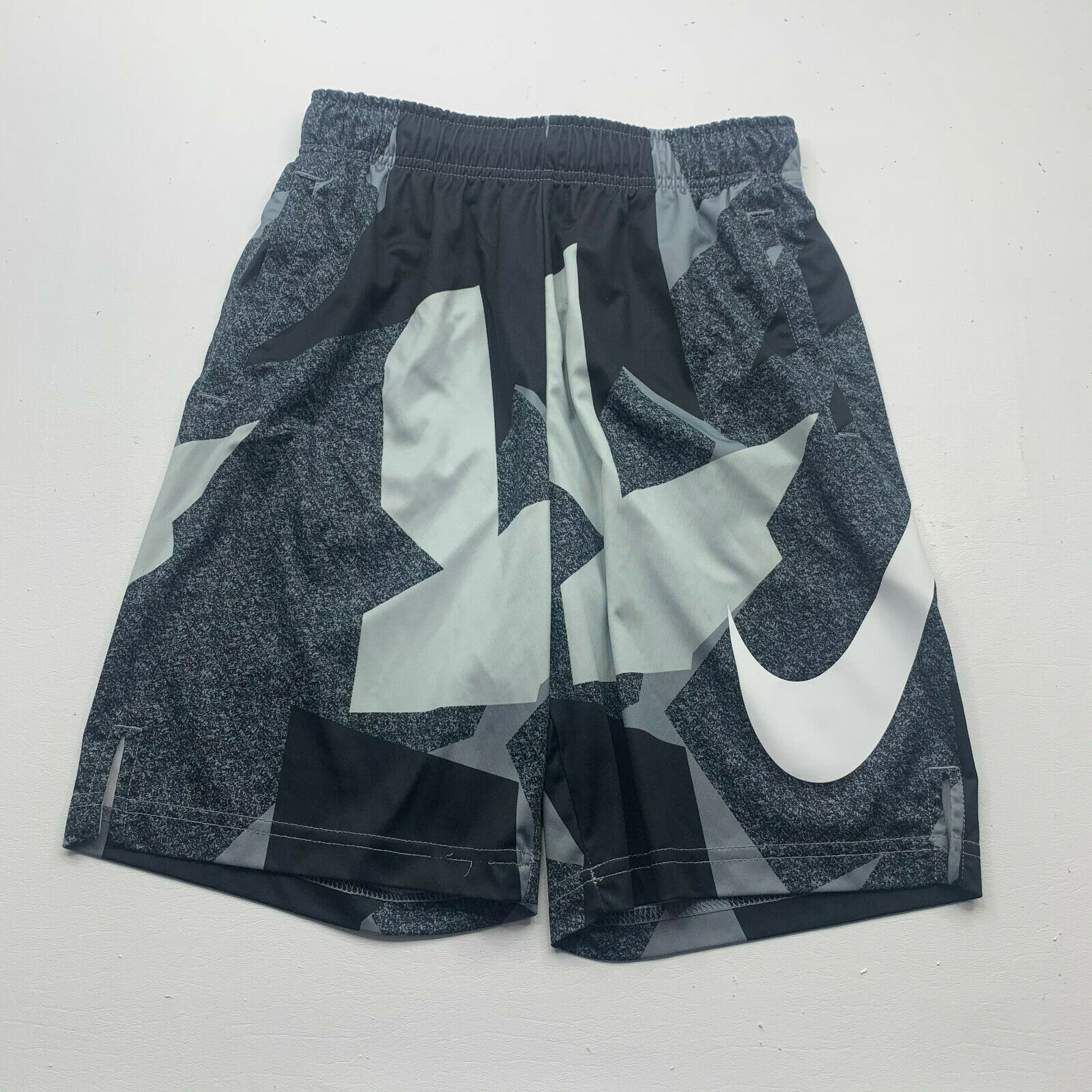 Nike Shorts Youth Large Black Dri-fit Running Elastic Waist Boys 3001