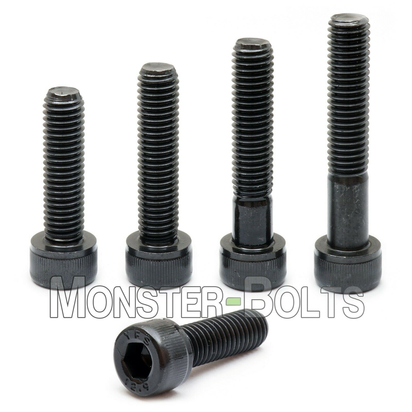 M3 Socket Head Cap Screws, 12.9 Alloy Steel W/ Black Oxide Din 912, Coarse 0.50