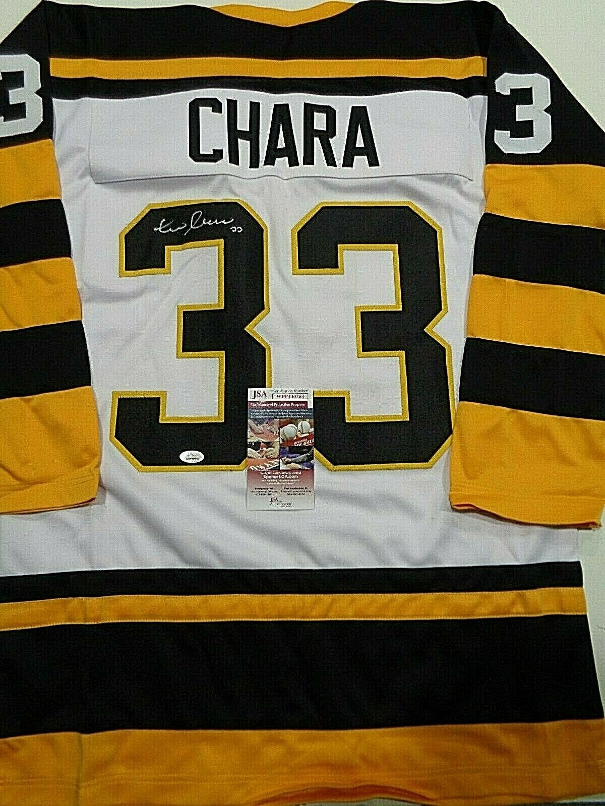 Zdeno Chara Boston Bruins Autographed Signed White Style Jersey Xl Coa-jsa