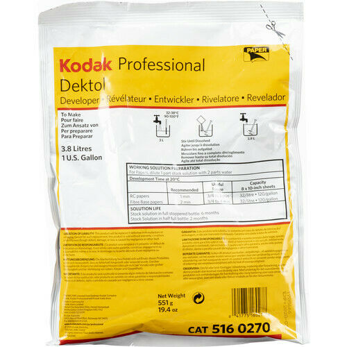 Kodak Dektol Black And White Paper Developer Powder Makes 1 Gallon (5160270)
