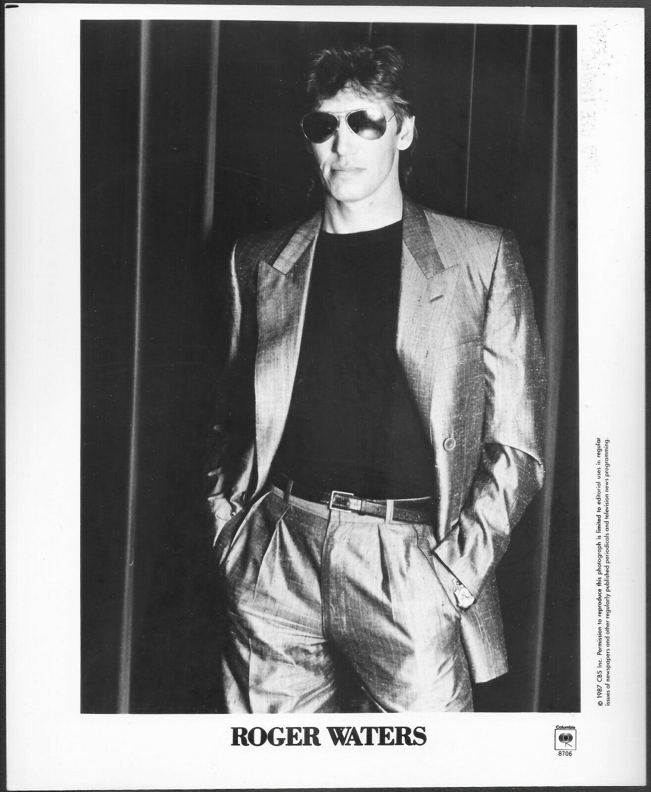 ~ Roger Waters Of Pink Floyd Original 1970s Columbia Records Promo Photo