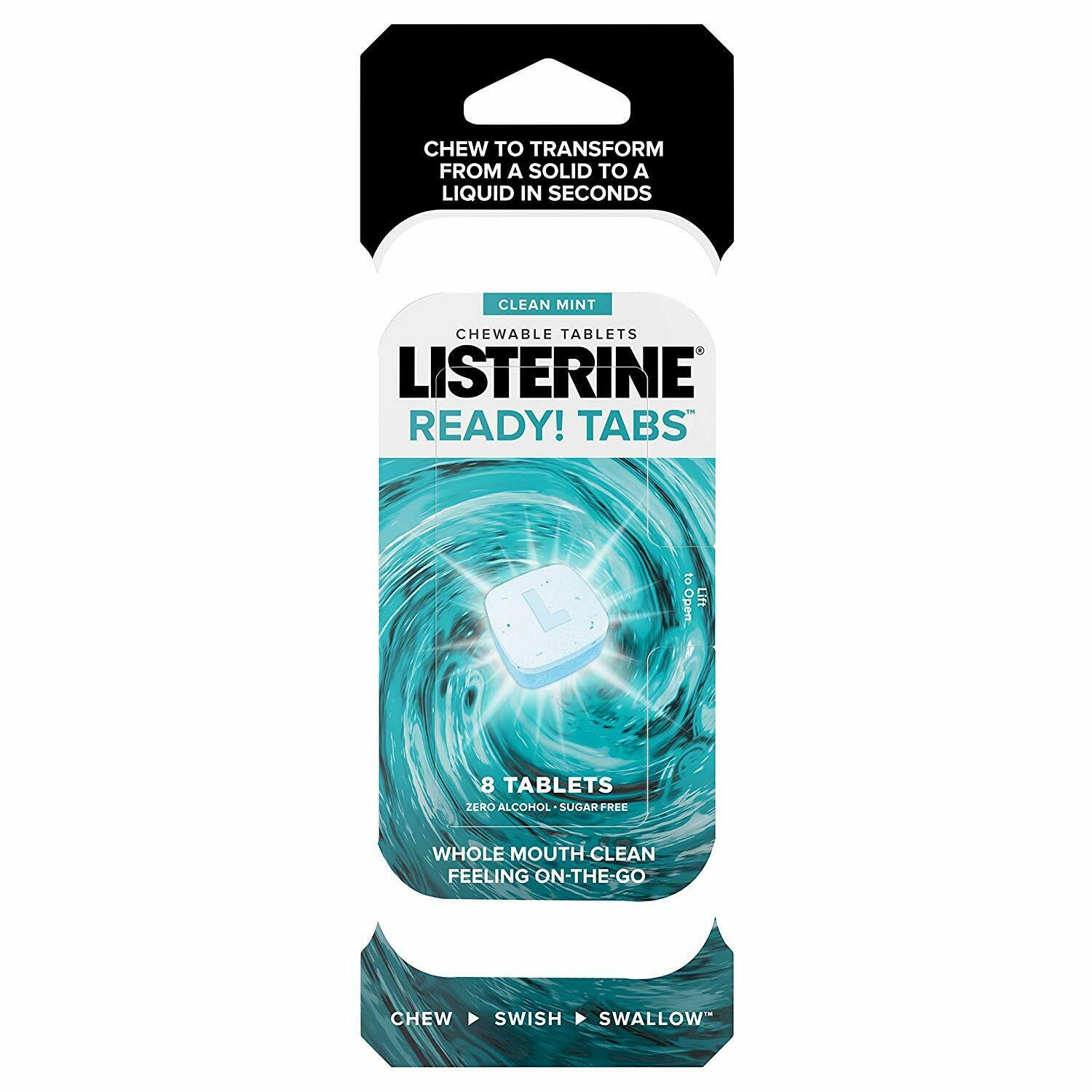 Listerine Ready! Tabs 8 Count (3 Pack)