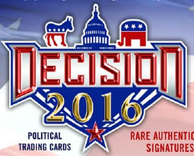 2016 Decision Political Trading Cards Blaster Box Donald Trump Hillary Clinton