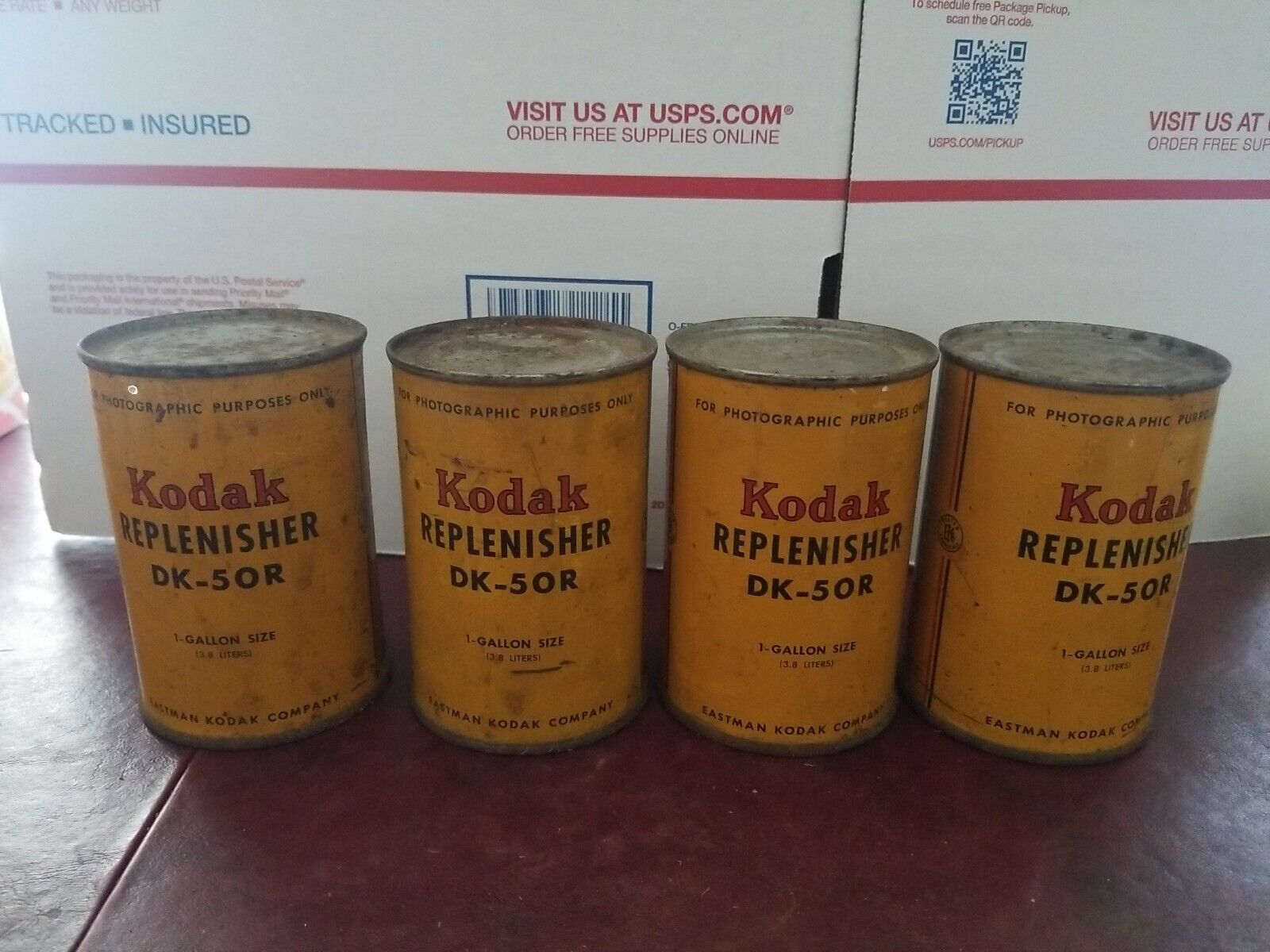 New Old Stock Vintage Kodak Dk-50r Replenisher Lot Of 4 -  Nos