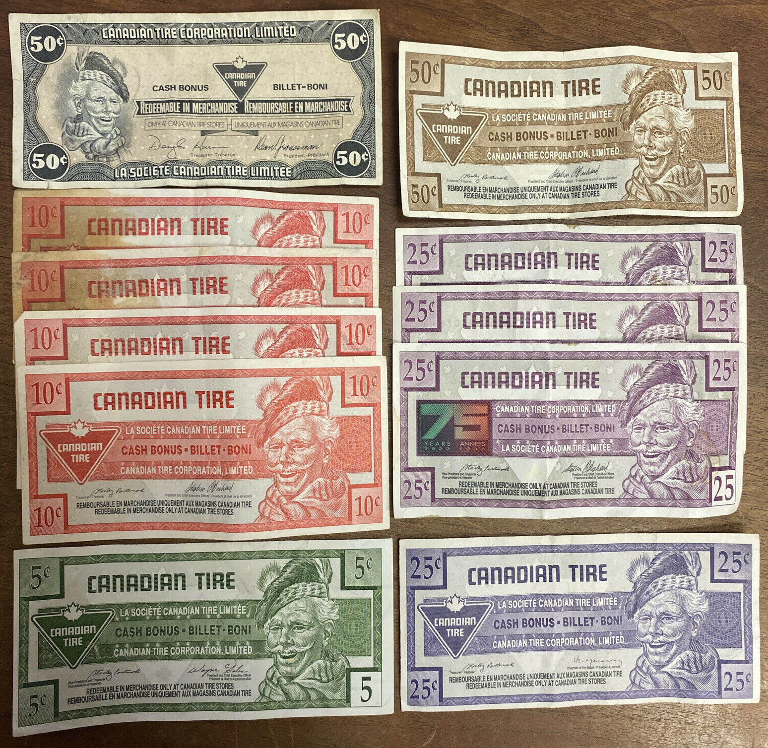 Canadian Tire Money Ctc (11) Notes