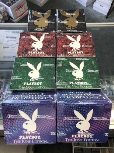 Sportstime Playboy Centerfold Collector Cards April May June Chromium X8 Box Lot