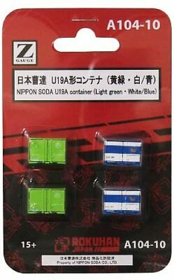 Rokuhan Z Gauge A104-10 Nippon Soda U19 A Type Container 4 Pieces