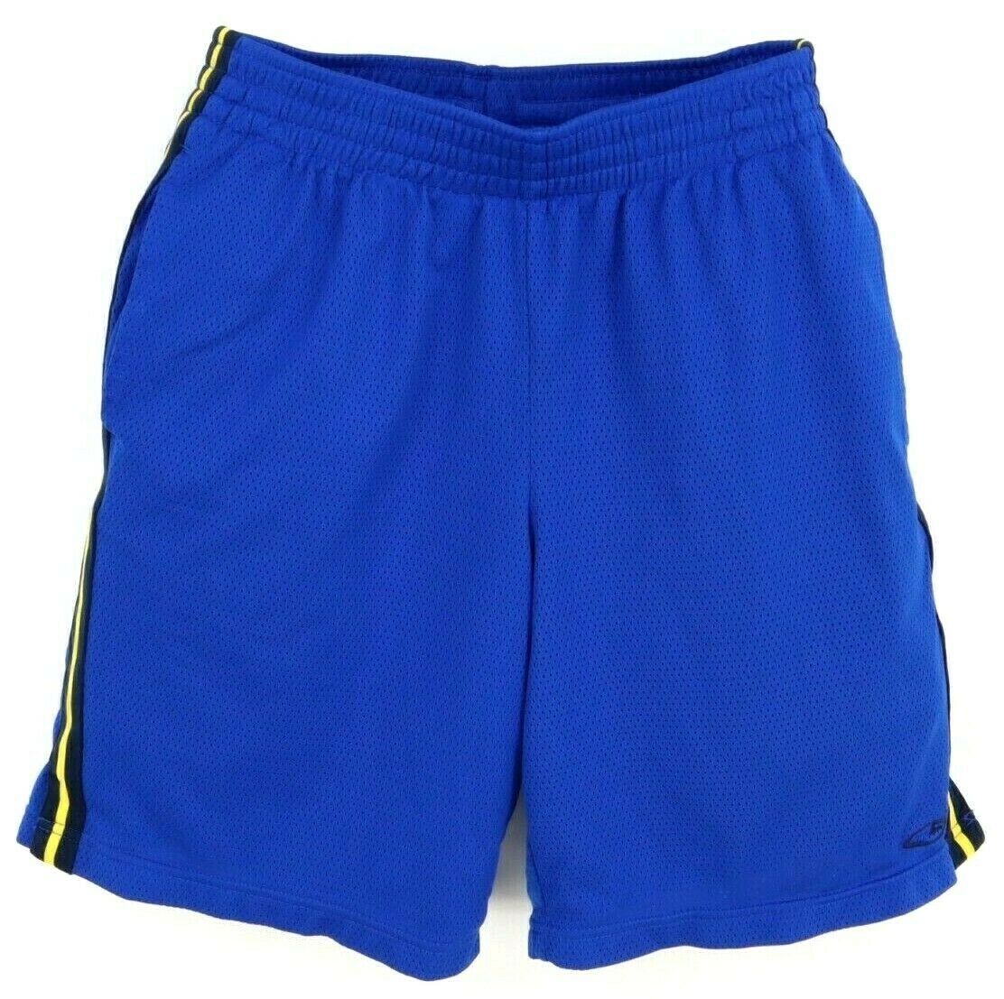 Champion C9 Athletic Shorts Boys Size M Blue Yellow Black Tie String Basketball