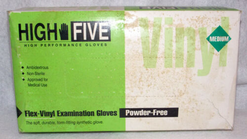 High Five Flex Vinyl Examination Gloves 100 Med Powder Free New Free Ship