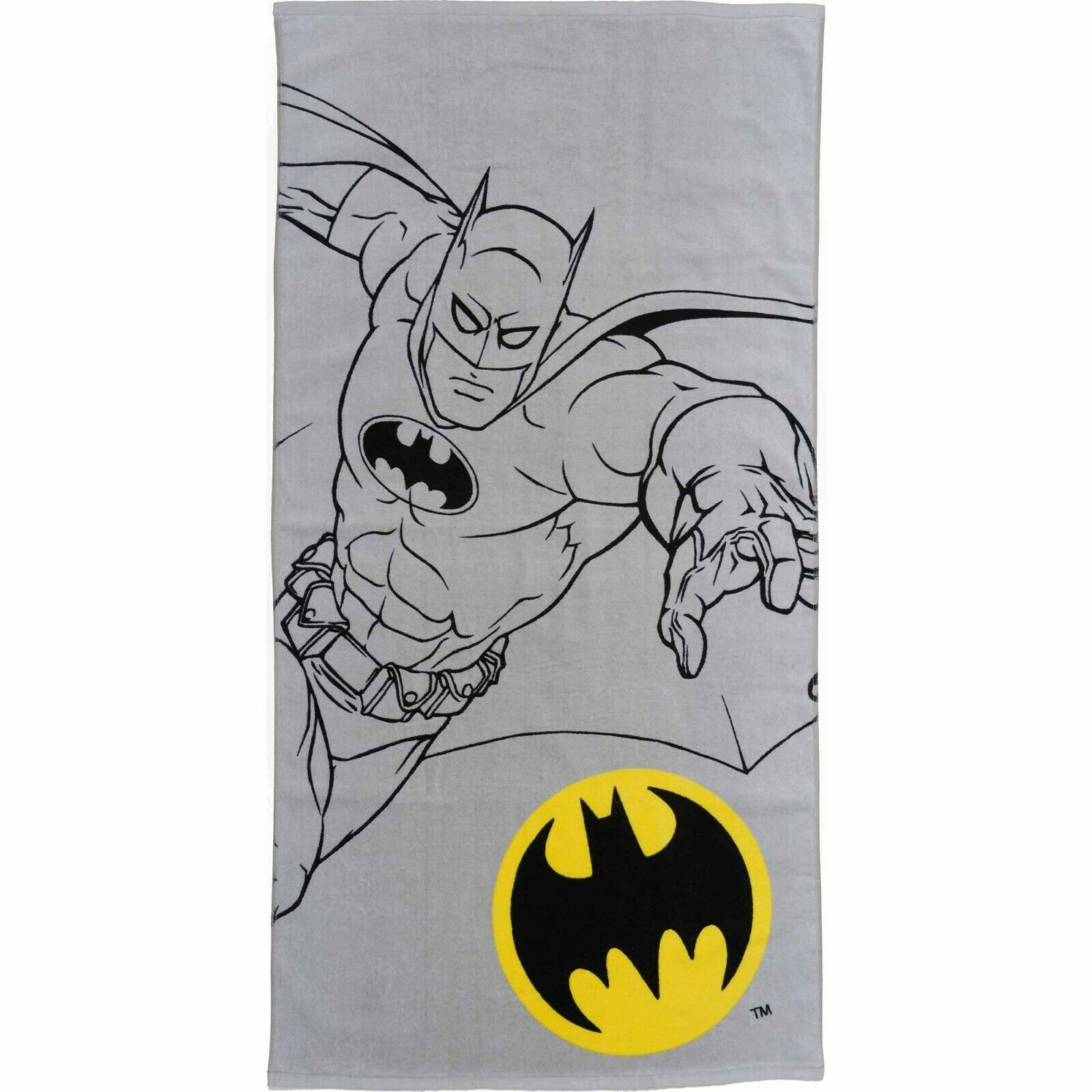 Super Soft & Absorbent Batman Kids Bath Towel, 25 In X 50 In, 100% Cotton,