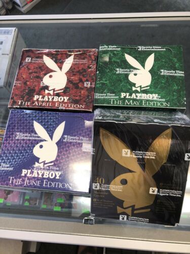 Sportstime Playboy Centerfold Collector Cards April May June Chromium X4 Box Lot
