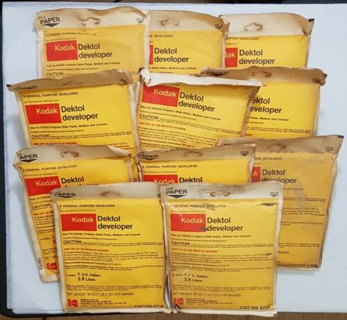 Kodak Dektol Developer For Paper 11 Bags Cat 146 4726- Old Vintage Stock
