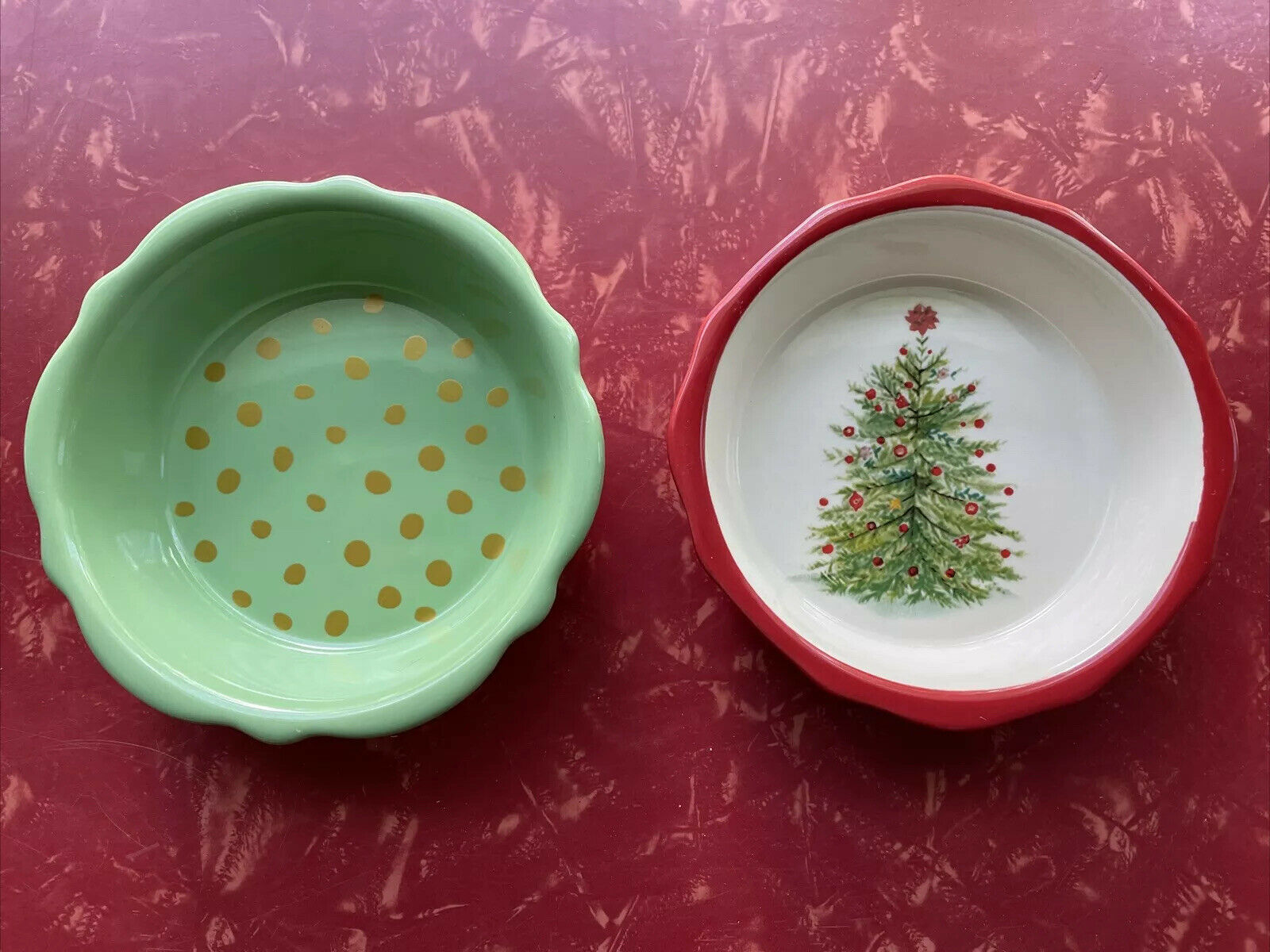 Pioneer Woman New Mini Pie 5 Inch Plates Joy And Holiday Cheer Set Of 2