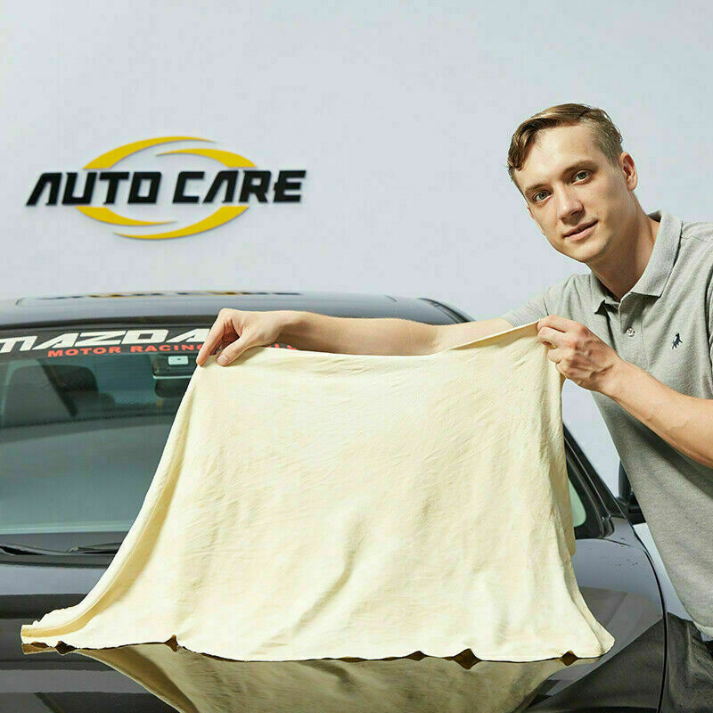 60x90cm Natural Chamois Leather Car Drying Towel Cleaning Cloth Absorbent Shammy