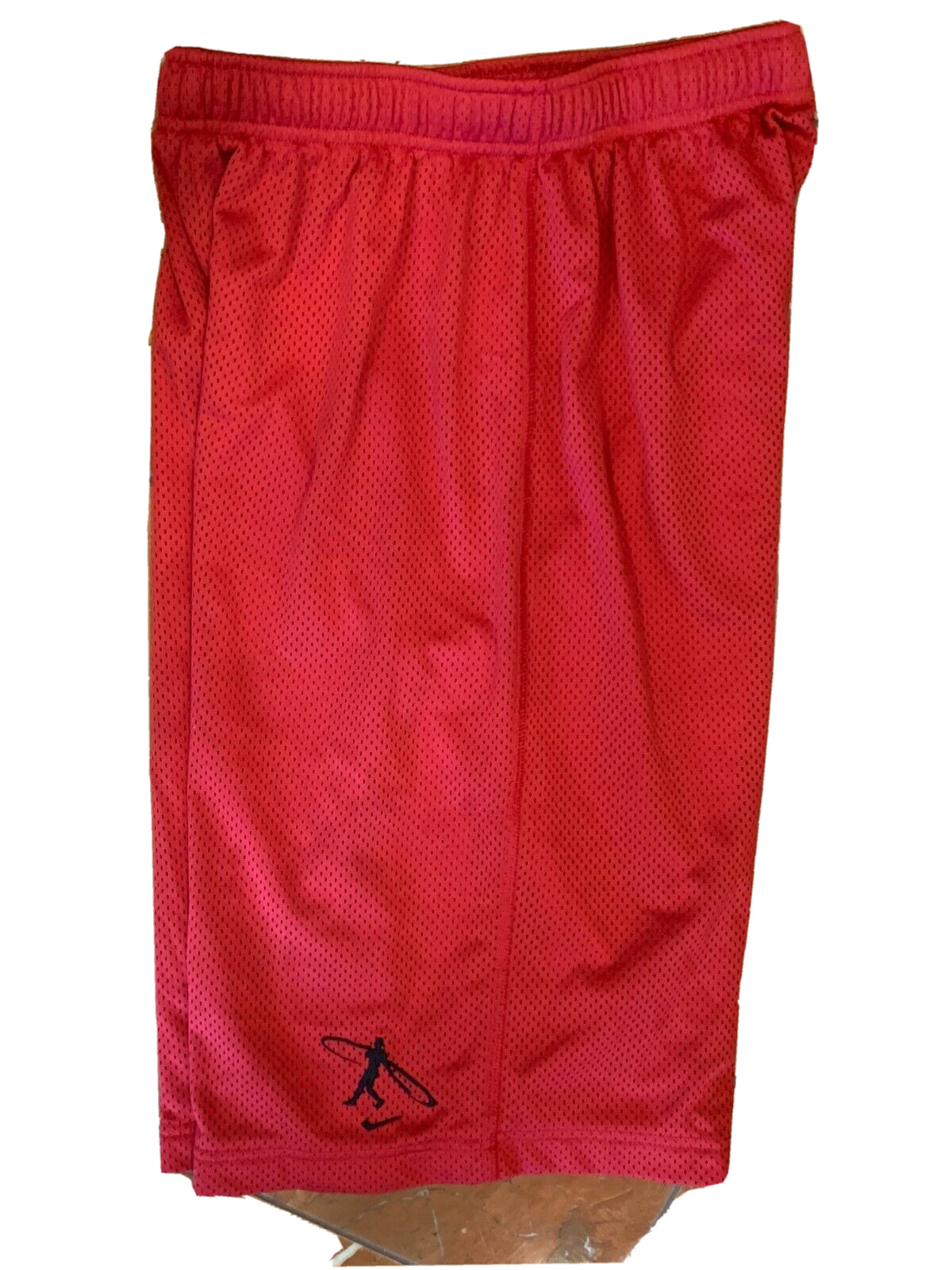 Nike Red Mesh Dri-fit Lined Training Baseball Basketball Shorts Boys Xl Euc