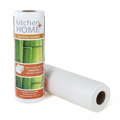 Bamboo Paper Towels - Heavy Duty Eco Friendly Machine Washable Reusable Sheets