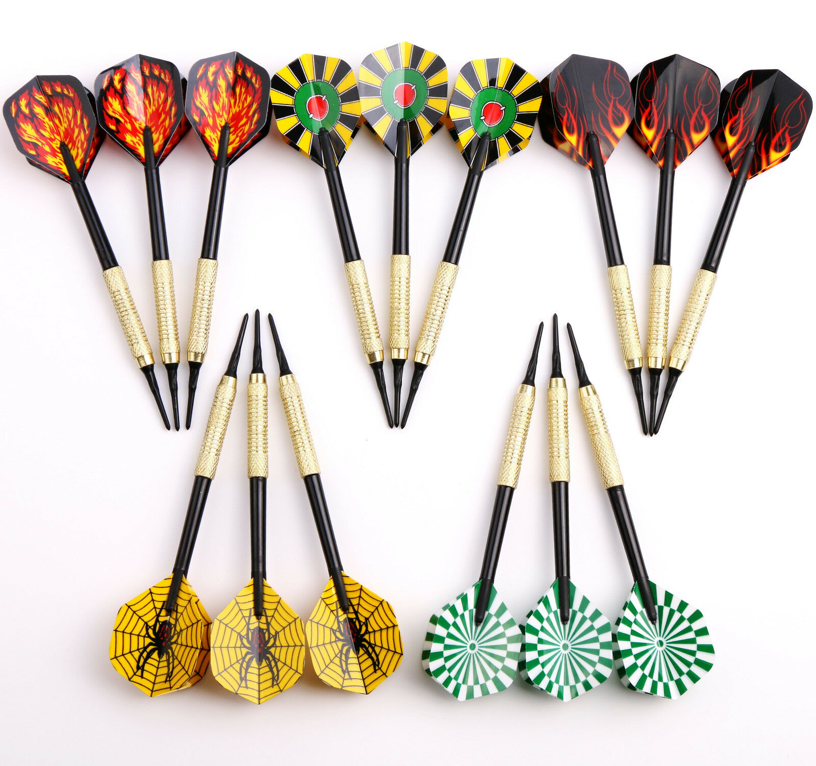 15 Packs Of Dart Soft Tip Darts For Electronic Dartboard Plactic Tips Points Us