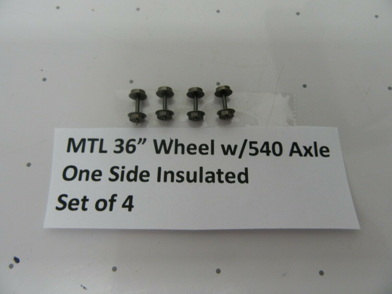 Mtl 36” Wheel W/540 Axle - One Side Insulated (set Of 4) - New