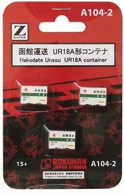 Rokuhan Zgauge A104-2 Hakodate Transport Ur18a Container 3 Pieces