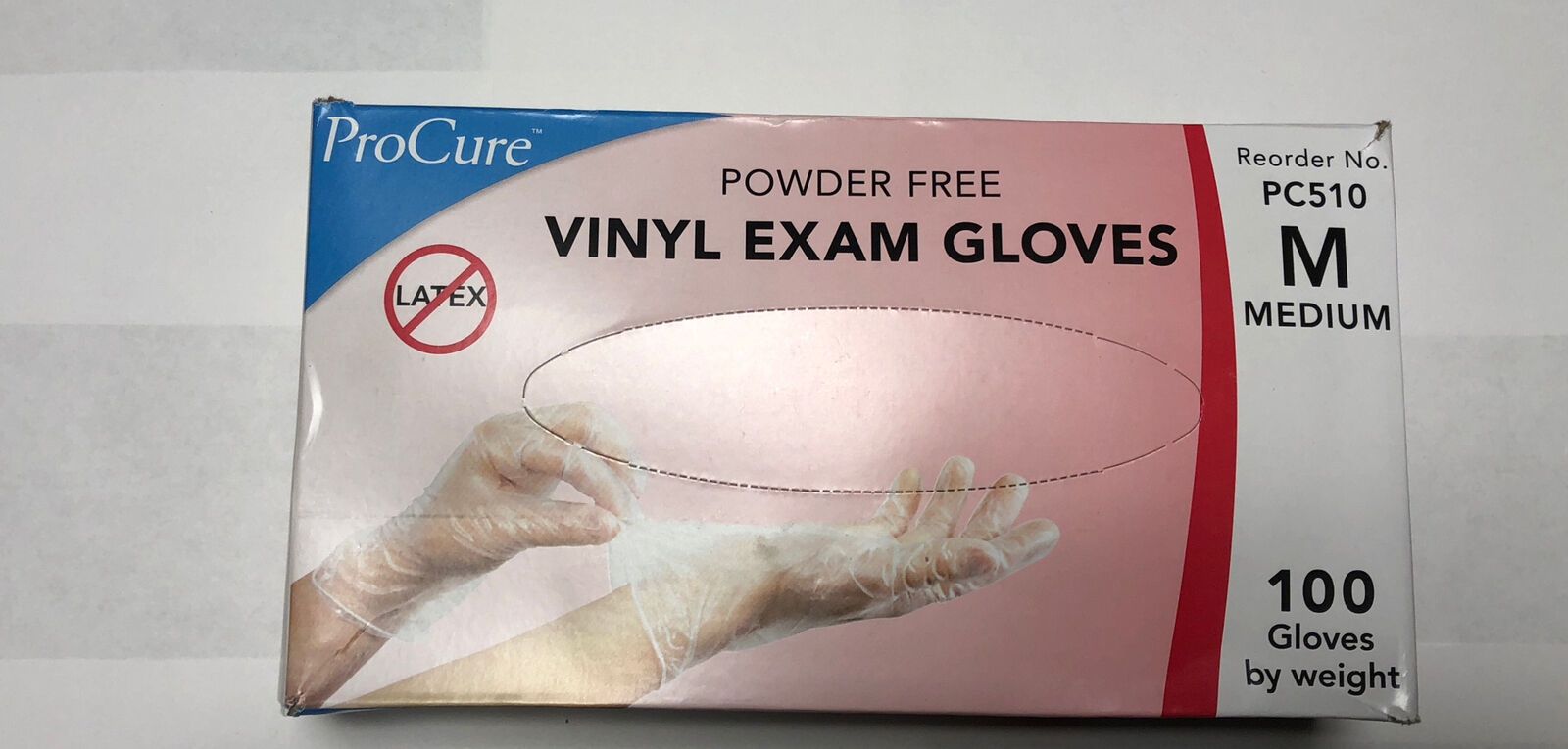 Procure Disposable Powder & Latex Free Vinyl Examination Gloves Medium