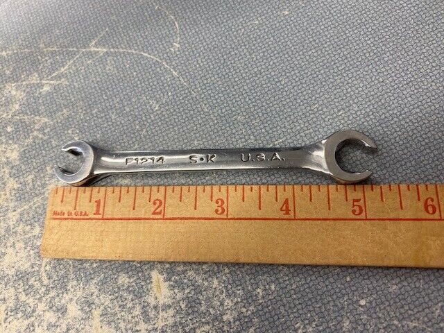 S-k Flare Nut Line Wrench F1214  3/8" X 7/16" Made In The Usa