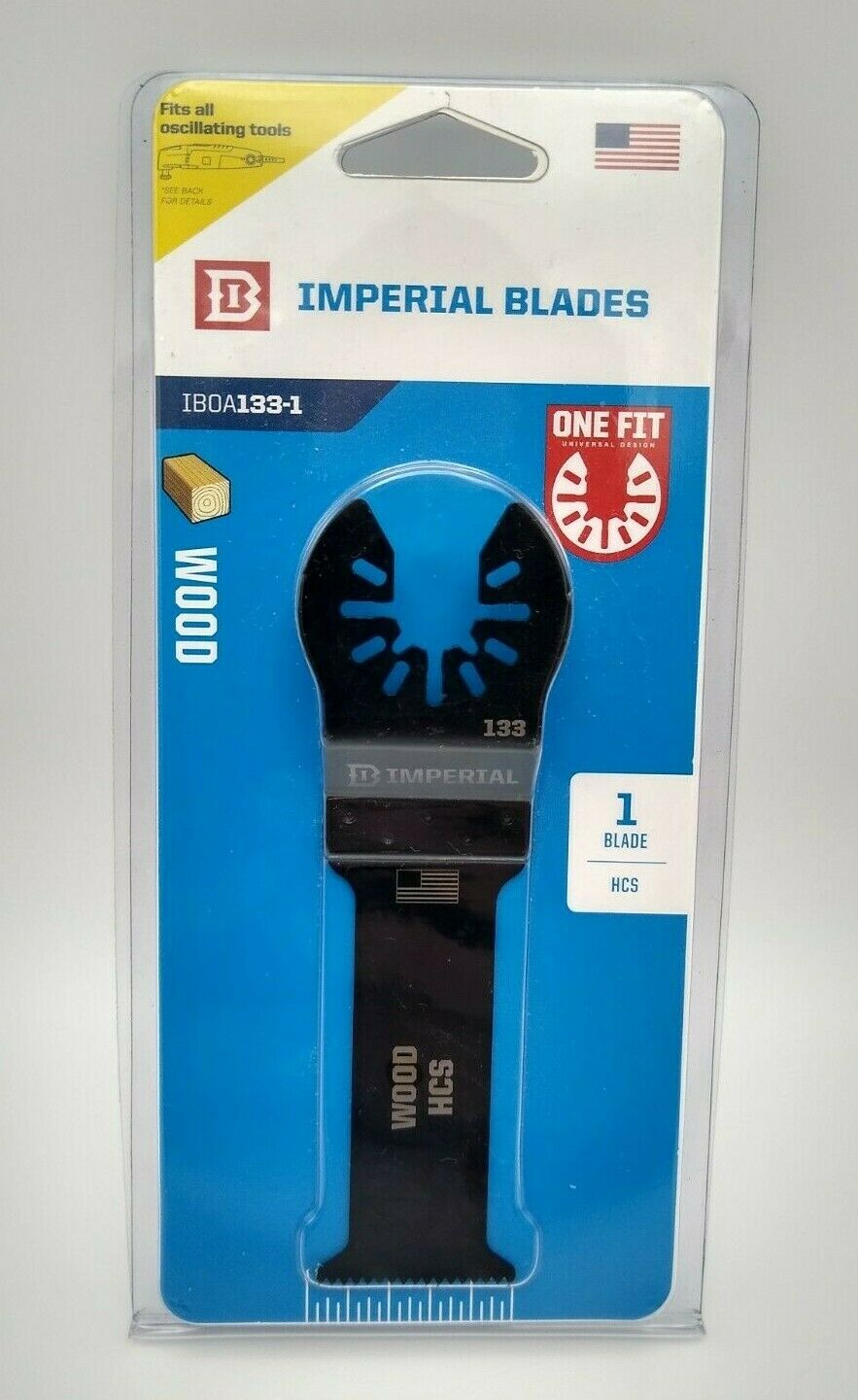 Imperial Blades Iboa133-1 One Fit 1-1/4" Deep Wood Hcs 1 Blade Free Shipping