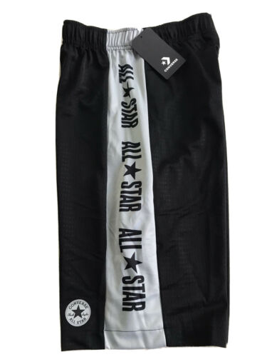 Nwt Converse All Star Boys Basketball Shorts Size M (10-12 Yrs) Black Athletic