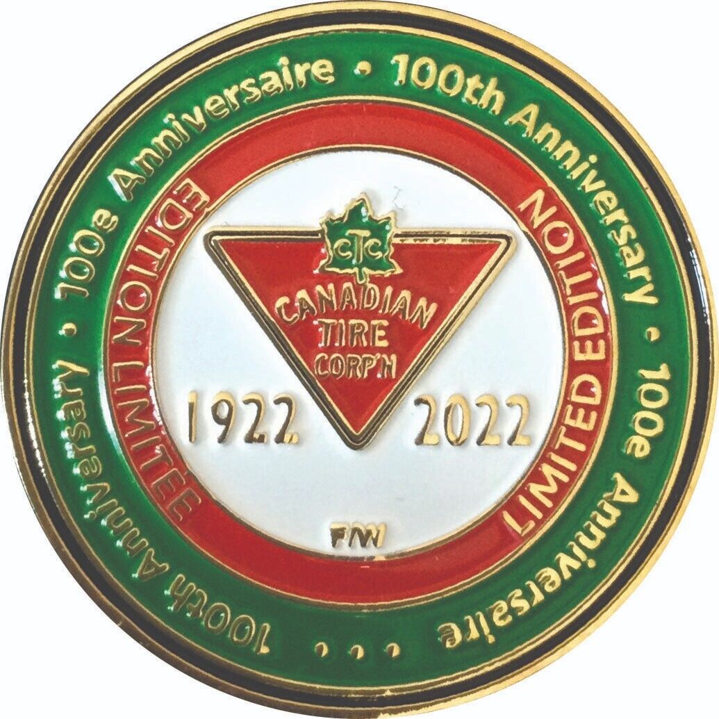 Limited Edition Canadian Tire 100th Anniversary Token