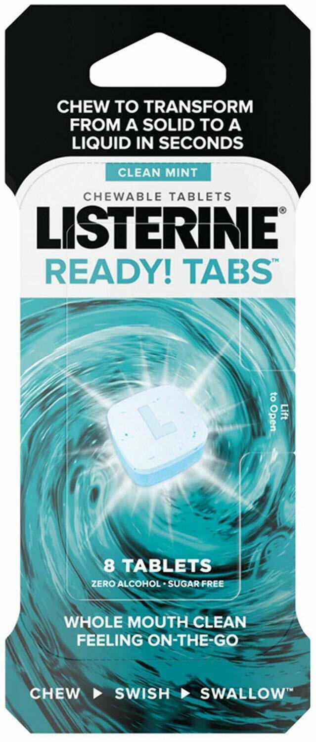 Listerine Ready! Tabs Chewable Tablets Clean Mint Flavor