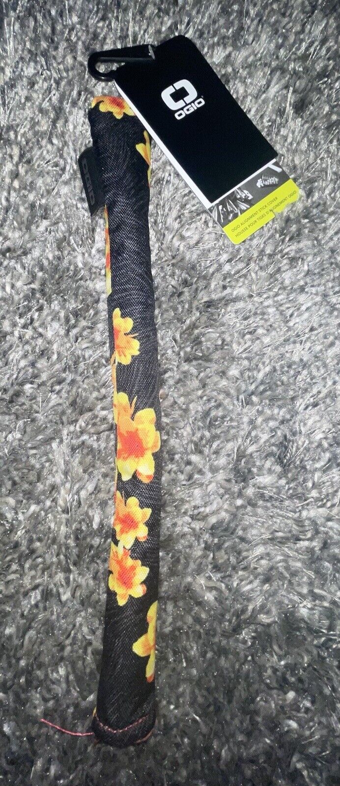 Nwt Ogio Aloha Palm Alignment Stick Cover Black Orange Hawaiian