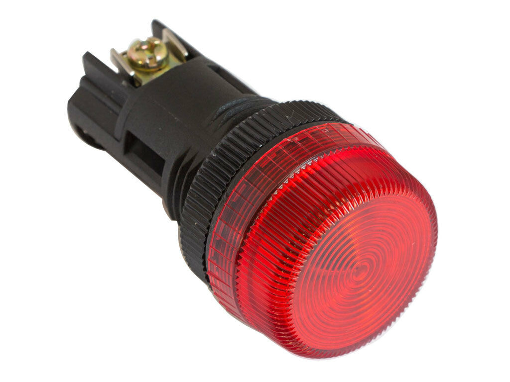 Npl-22 Ati Red Led Pilot Indicator Light 22mm 120v Ac/dc Replaceable Lamp