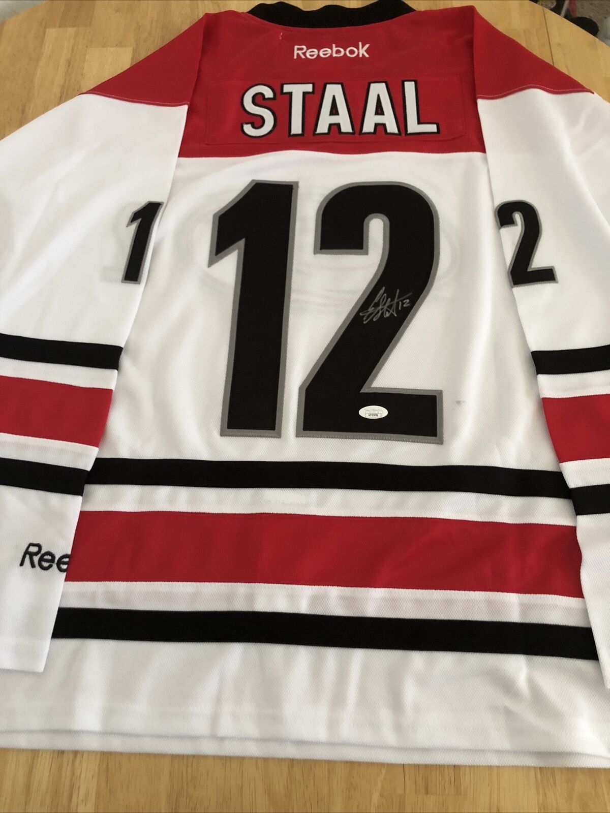 Eric Staal Carolina Hurricanes Autographed Jersey Jsa Certified
