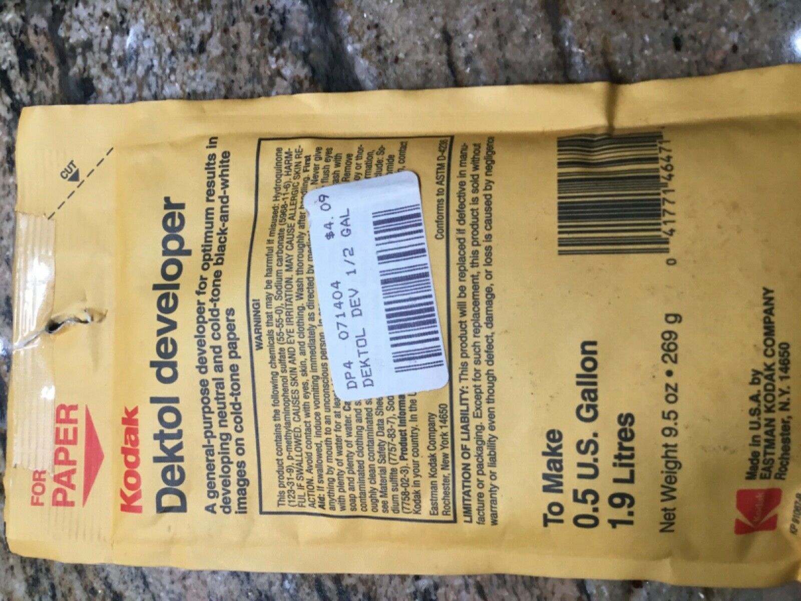 Kodak Dektol Developer --free Shipping