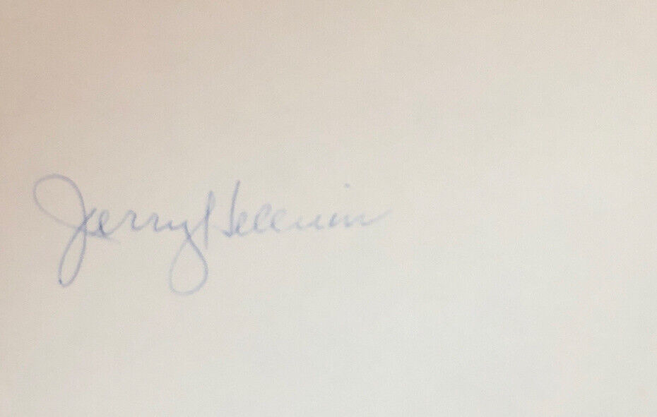 Jerry Helluin Autographed 3x5 Football Index Card