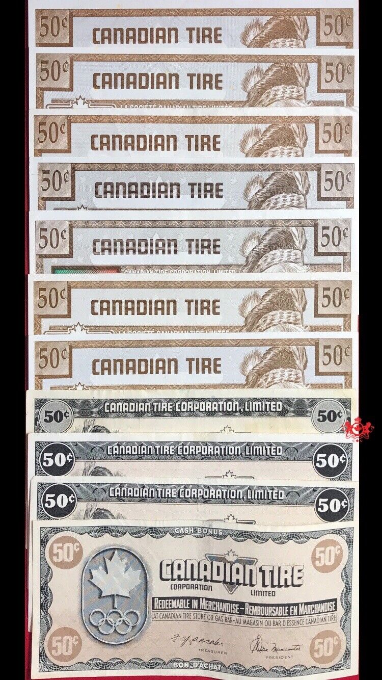 1976-2006 Canadian Tire 50 Cents Set