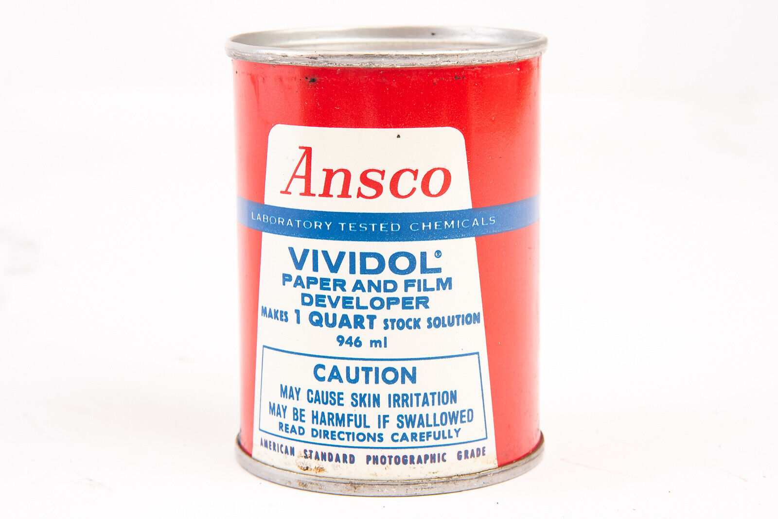 Ansco Vividol Paper And Film Developer 946ml Makes 1 Quart Sealed Vintage V11