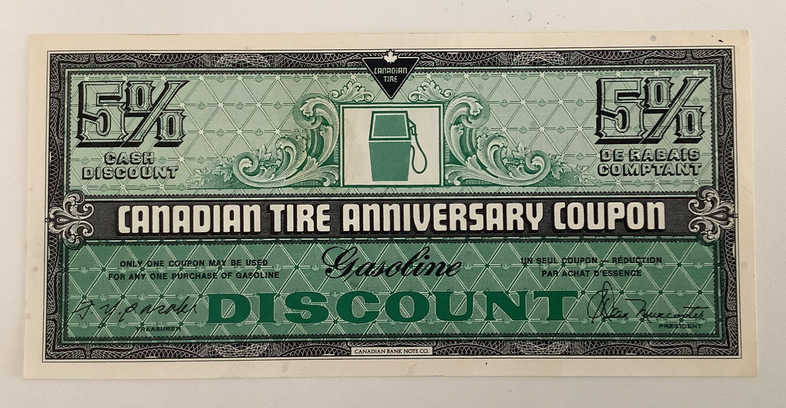 5% Cash 00674263 Discount Ctc Canadian Tire Anniversary Coupons