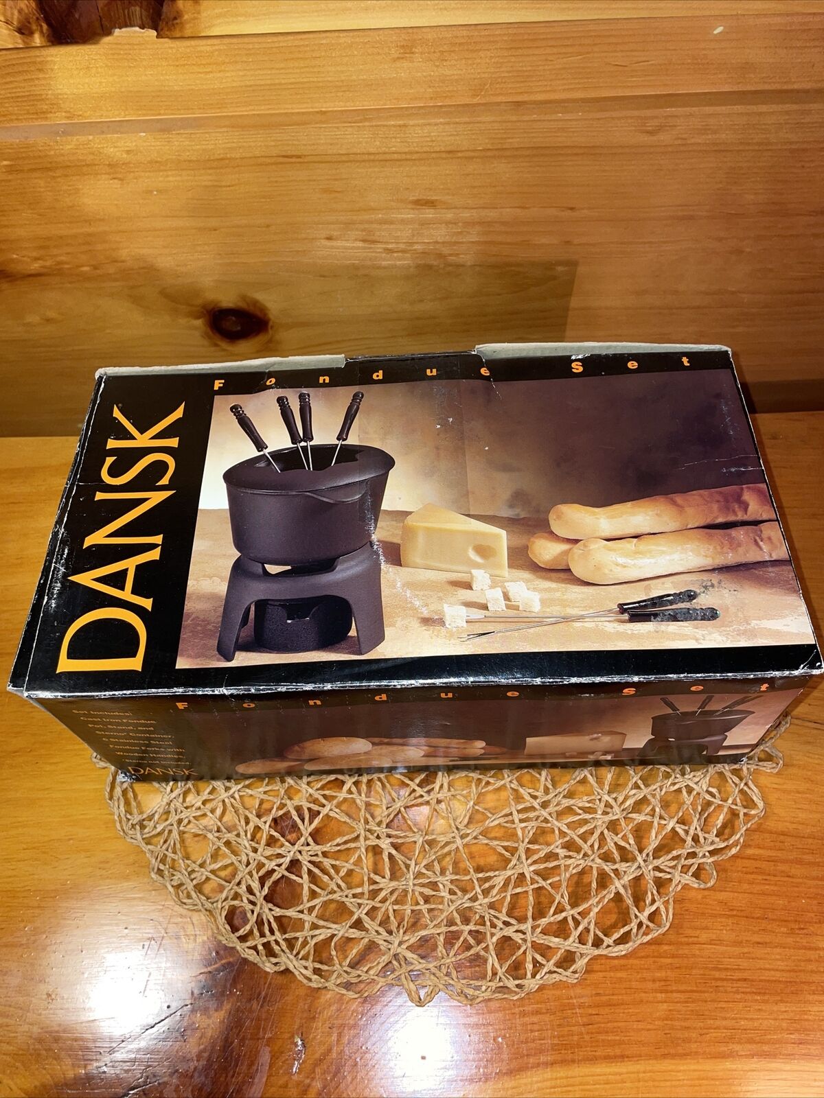 Vintage Dansk Cast Iron Fondue Set Complete Original Box Never Used