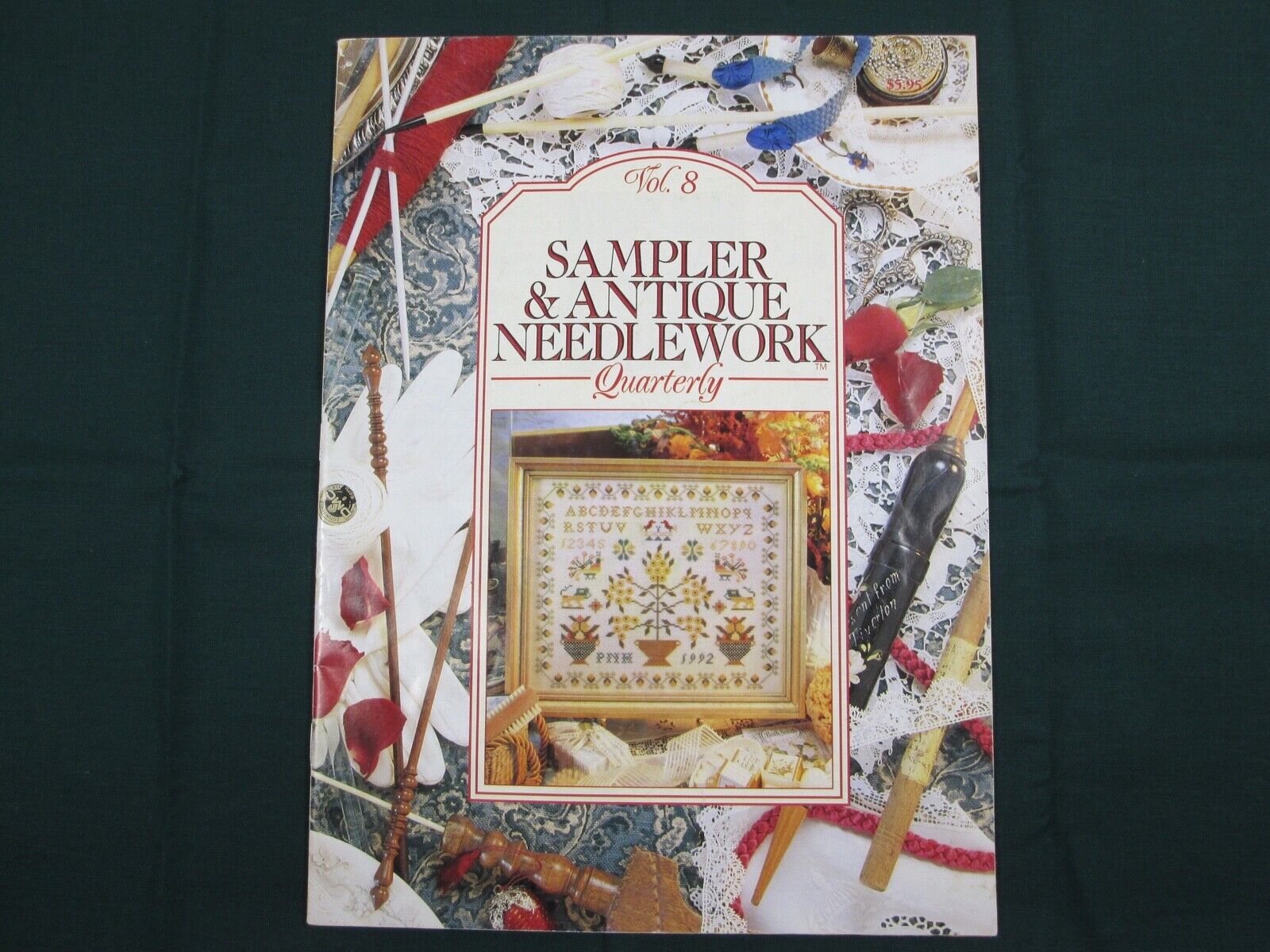 Vintage Sampler & Antique Needlework Quarterly Magazine Vol. 8 (1992)