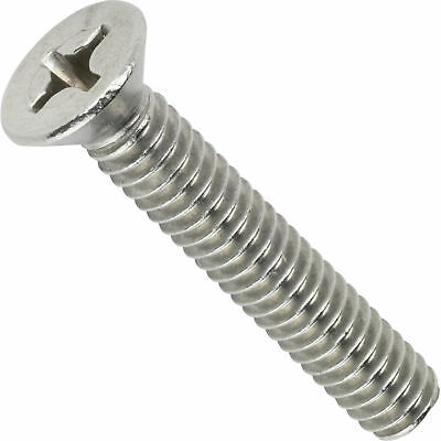 1/4-20 Flat Head Machine Screws Phillips Stainless Steel All Sizes / Quantities